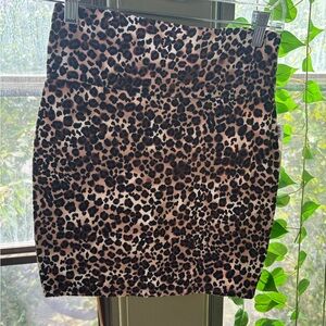 Leopard Print Mini Skirt